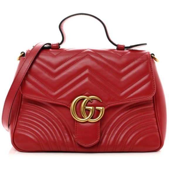 Gucci Marmount Large top Handle Red Bag - Picture 1 of 5
